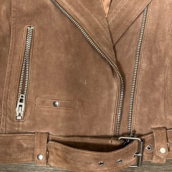 Blank NYC Suede Moto Jacket 100% Leather - Picture 5 of 11